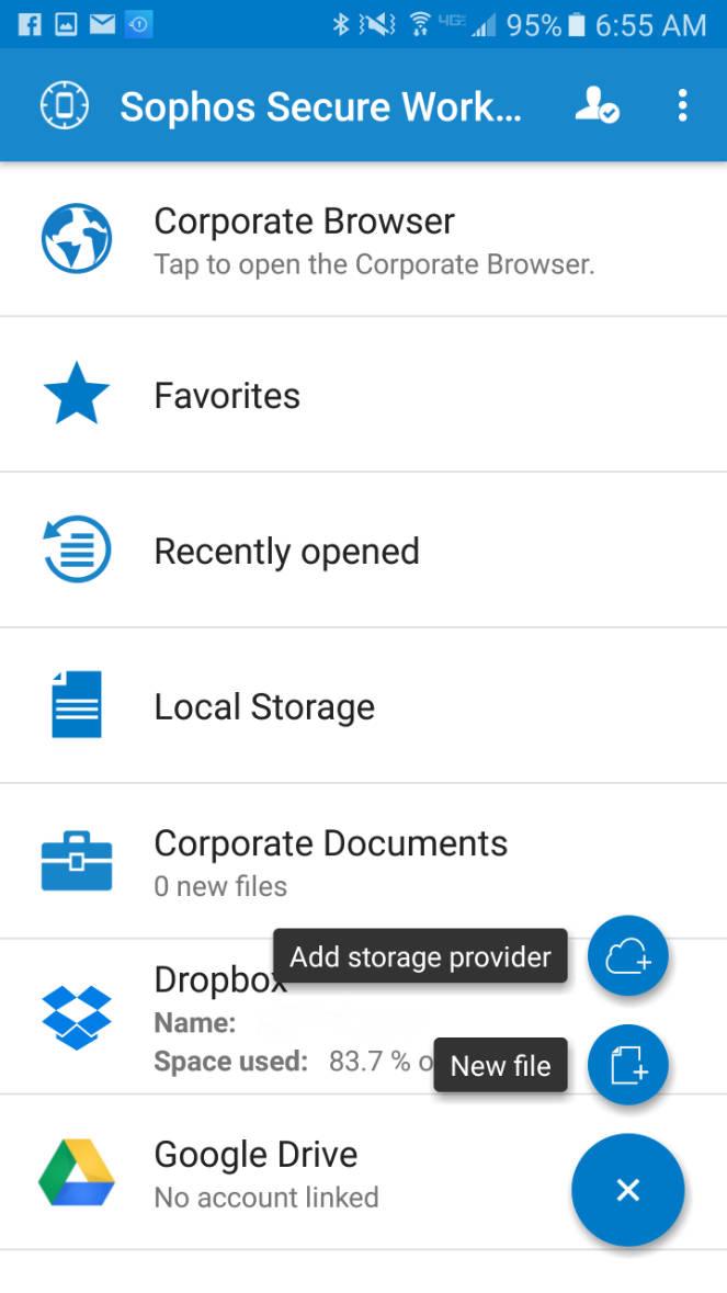 Historische Abbildung der nicht mehr unterstützten Sophos-Secure-Workspace-App