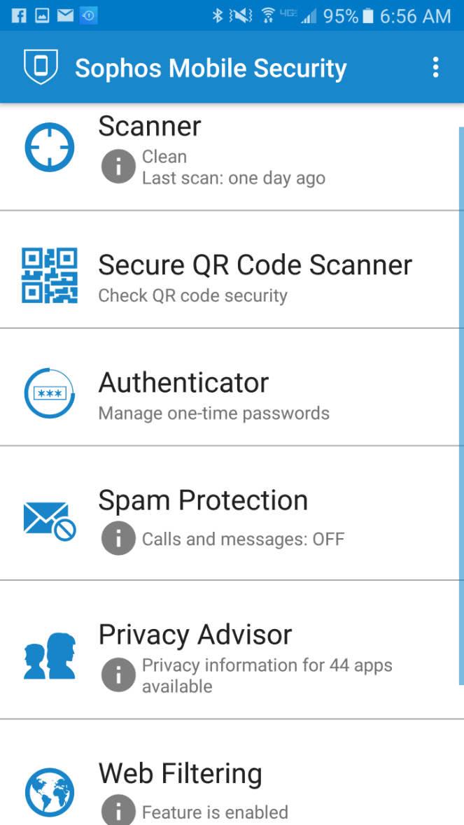 Sicherheitsübersicht von Sophos Intercept X for Mobile