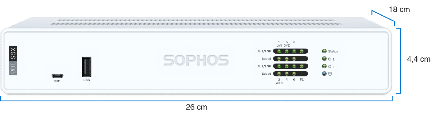Sophos XGS 108 Abmessungen