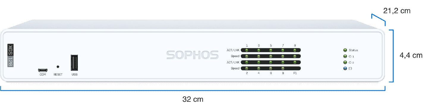 Sophos XGS 128 Abmessungen