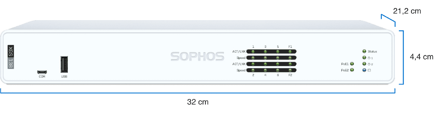 Sophos XGS 138 Abmessungen