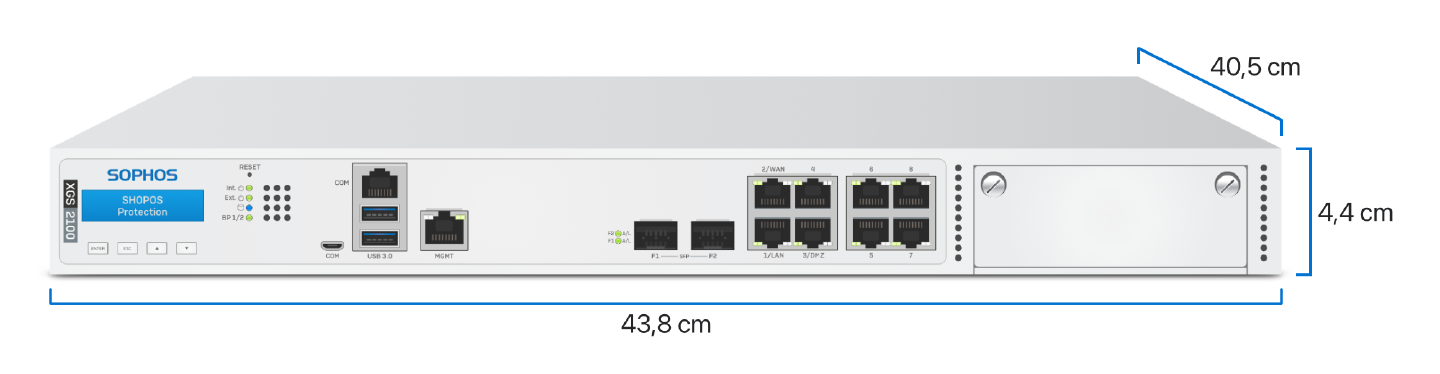 Sophos XGS 2100 Abmessungen