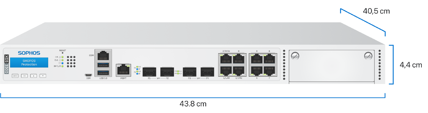 Sophos XGS 3300 Abmessungen