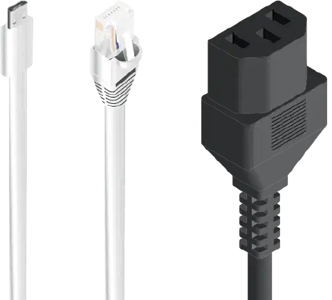 Micro USB, RJ45 Ethernet, Power Cable Thumbnail