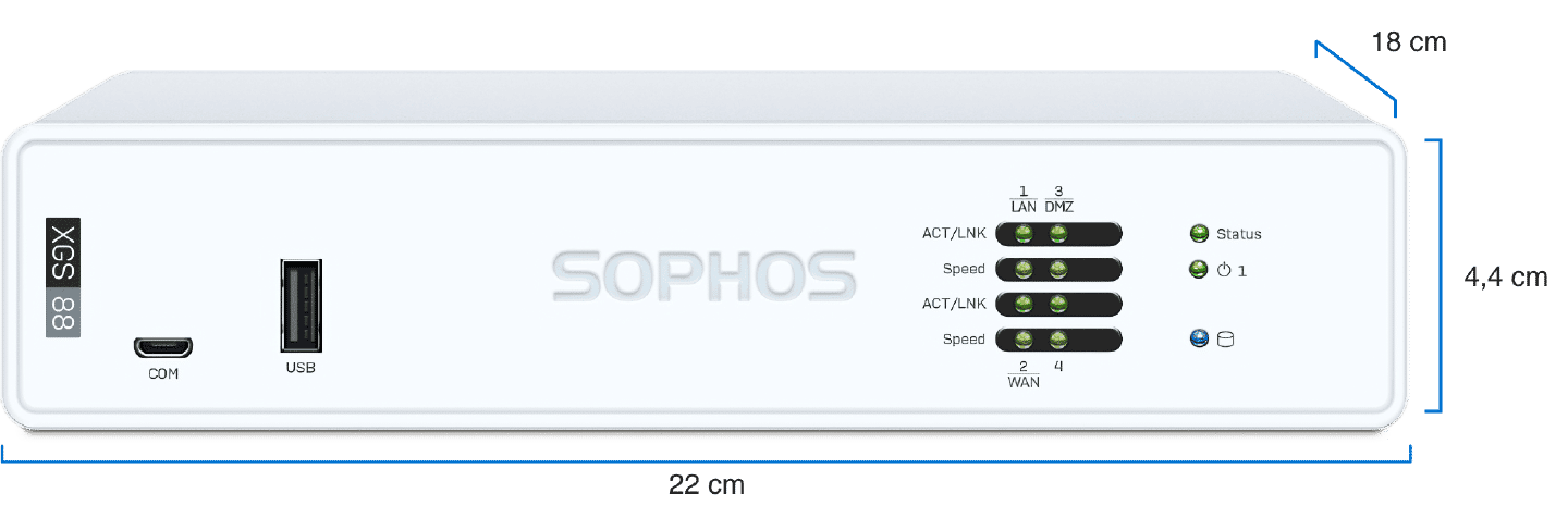 Sophos XGS 88 Abmessungen
